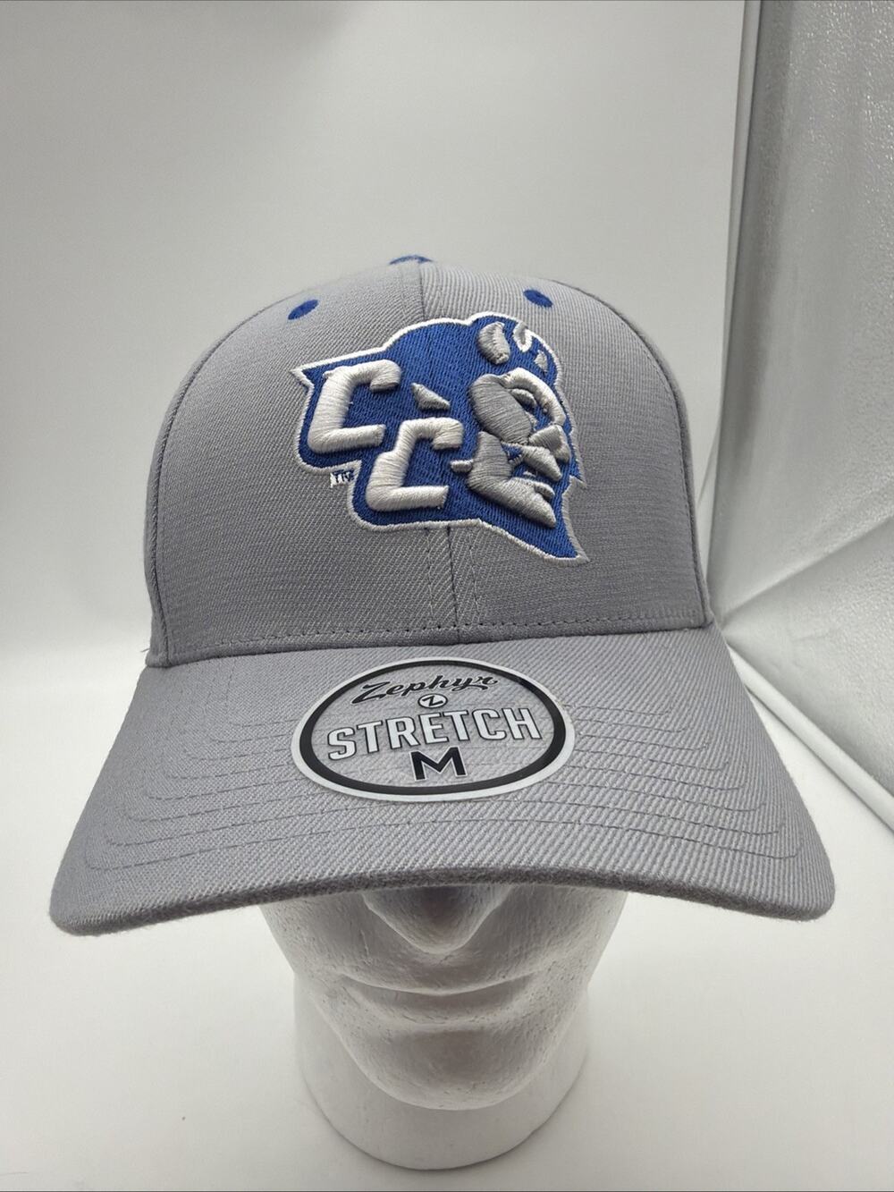 Central Connecticut CCSU Blue Devils Embroidered Stretch Fit hat Zephyr Size m